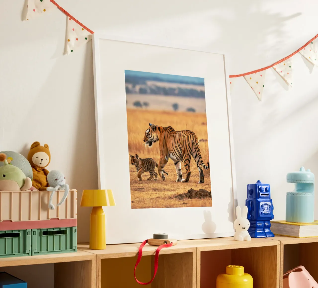 baby tiger and mom poster by syabiqo