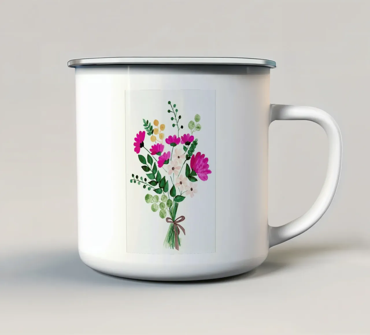 Bouquet tazza in smalto da Nathys_illustration