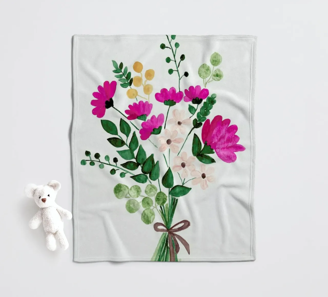 Bouquet fleece blanket by Nathys_illustration