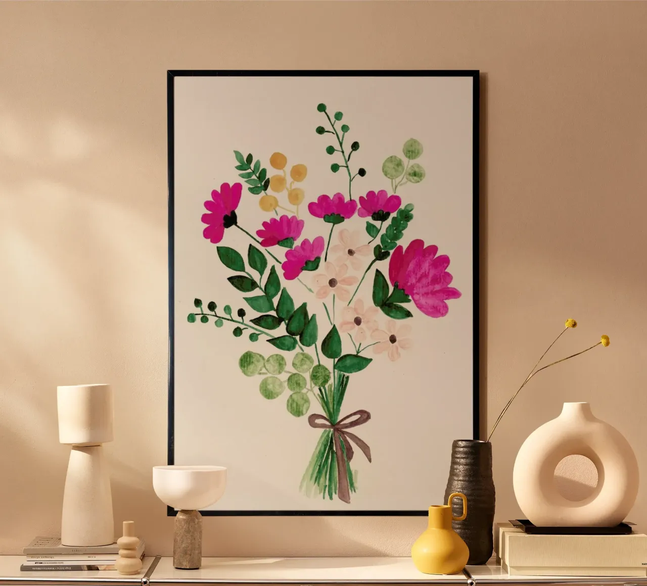 Bouquet poster con telaio in alluminio da Nathys_illustration