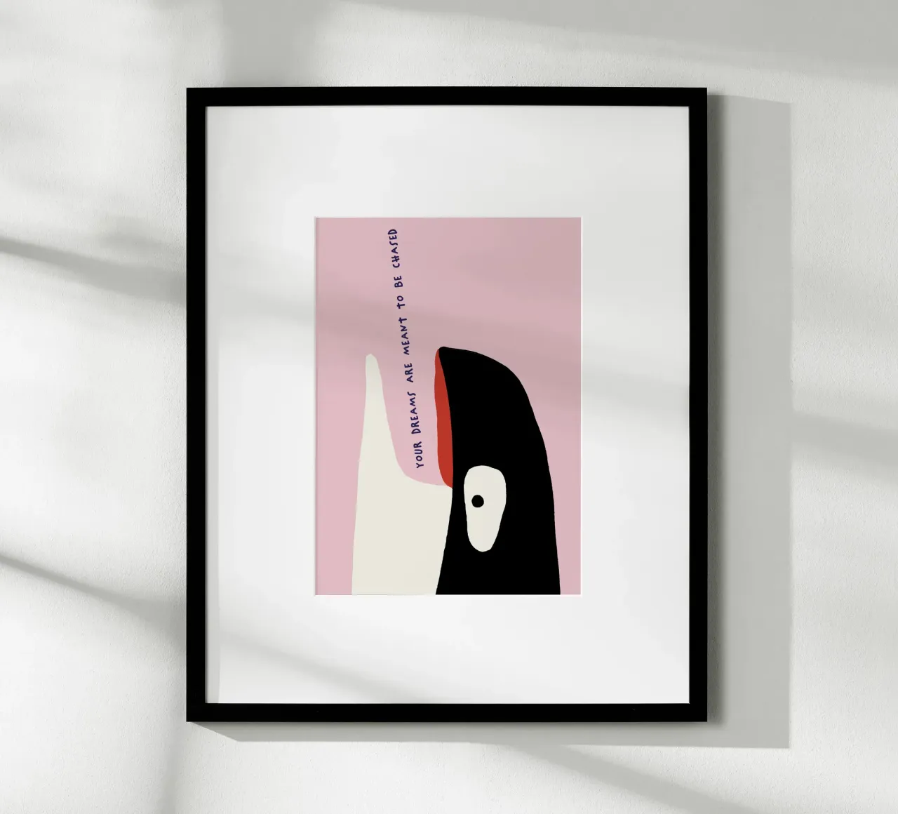 your dreams are meant to be chased poster con telaio in plastica da thesoulhugclub
