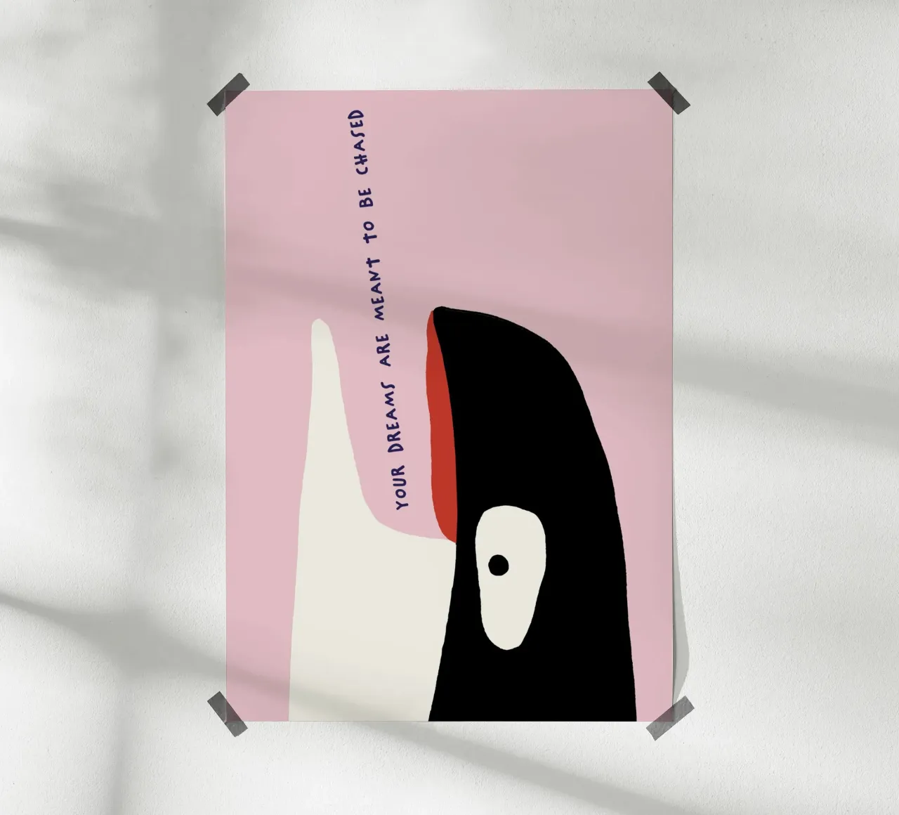 your dreams are meant to be chased poster con telaio in plastica da thesoulhugclub