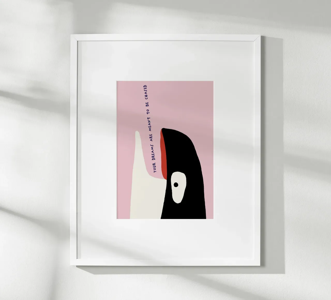 your dreams are meant to be chased poster con telaio in plastica da thesoulhugclub