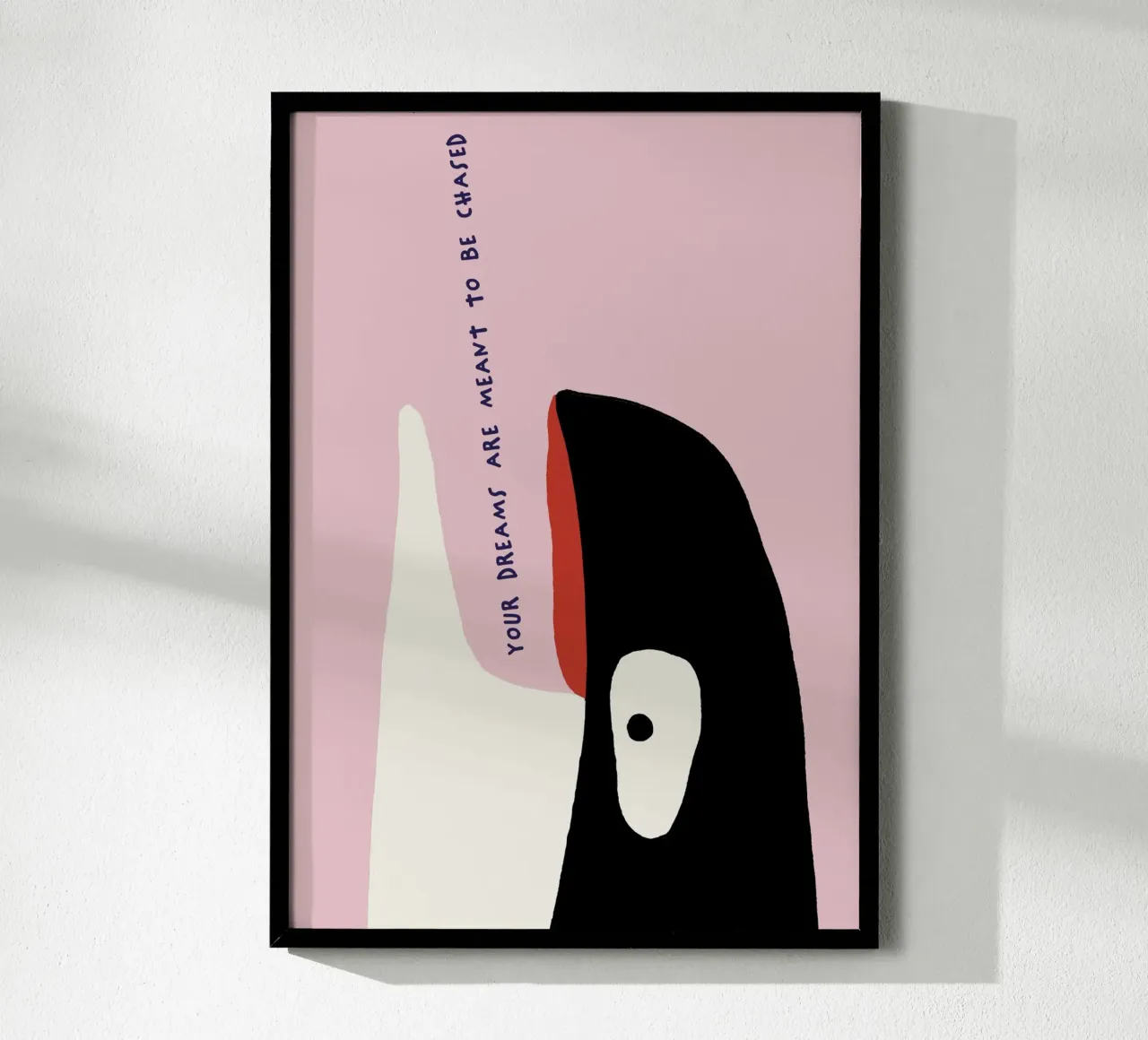 your dreams are meant to be chased poster con telaio in plastica da thesoulhugclub