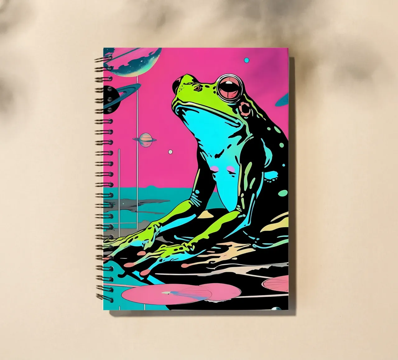Frog_Style_D_1 spiral notebook by Tierisch bunt by LK