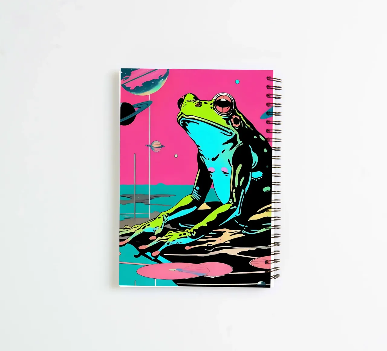 Frog_Style_D_1 spiral notebook by Tierisch bunt by LK