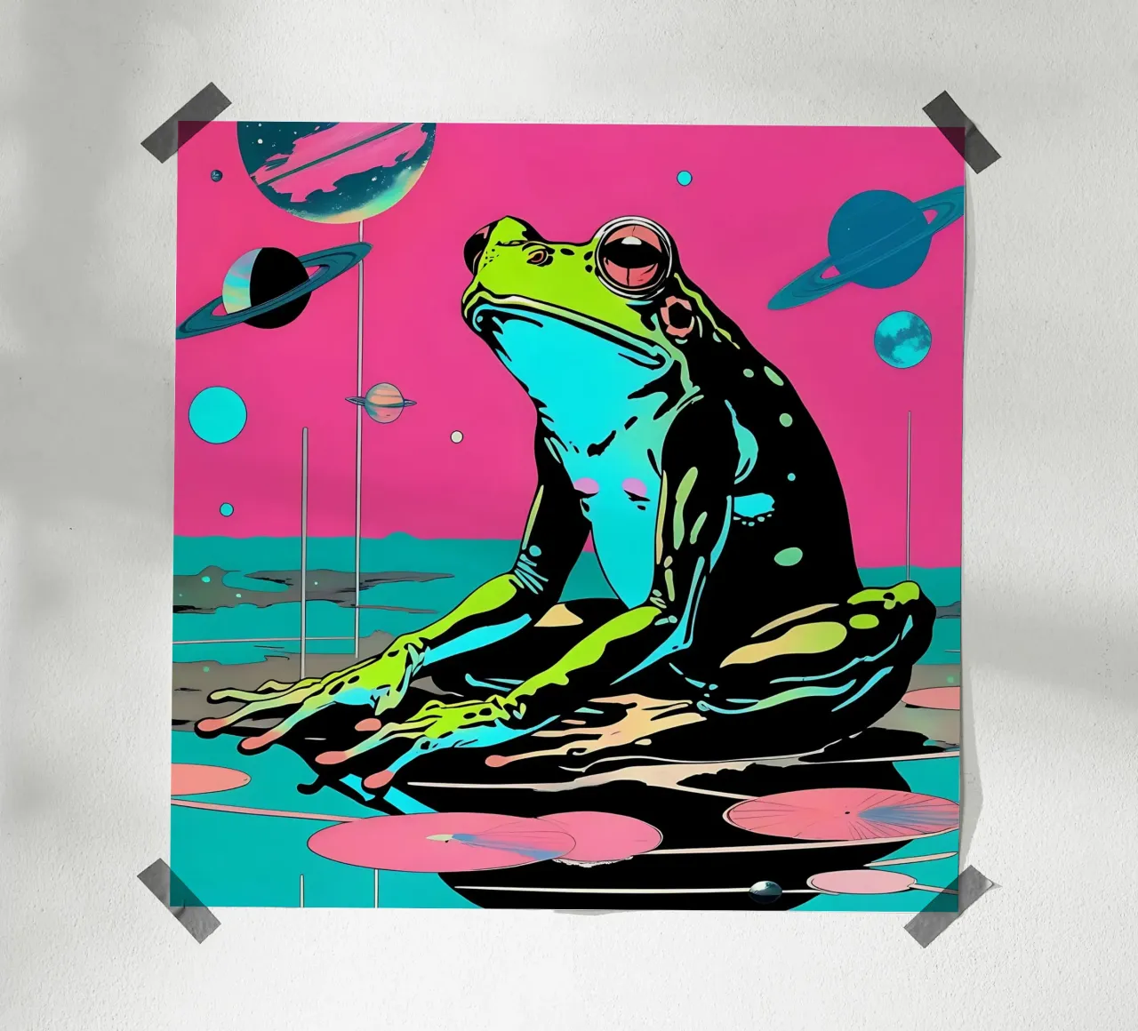 Frog_Style_D_1 poster by Tierisch bunt by LK