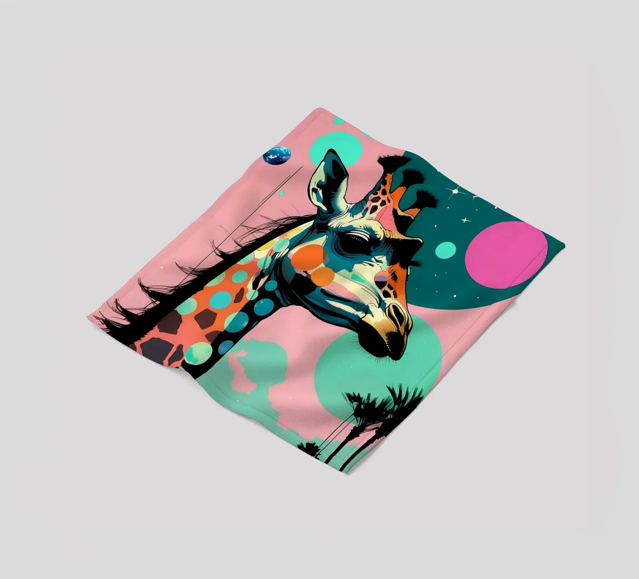 Giraffa_Stile_D_1 coperta in pile da Tierisch bunt by LK