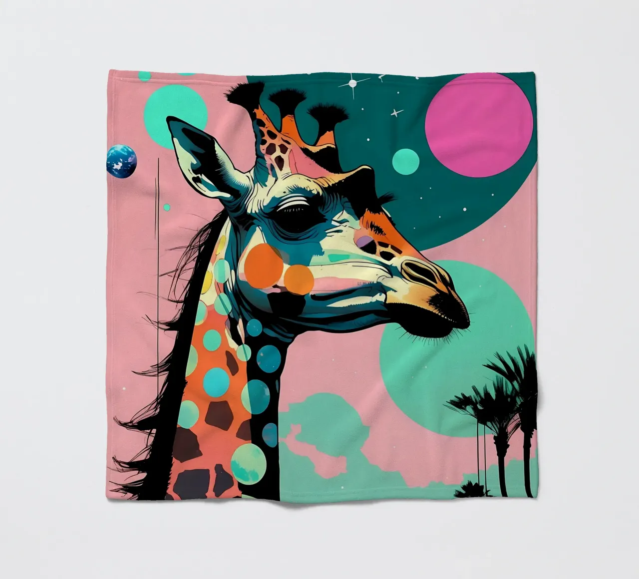 Giraffa_Stile_D_1 coperta in pile da Tierisch bunt by LK