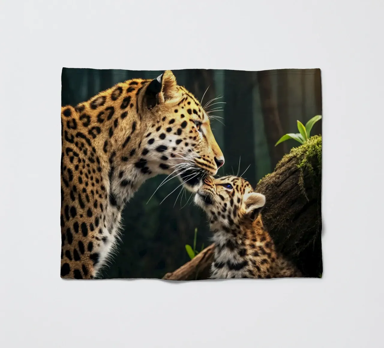 Tigre e cucciolo di tigre nella foresta coperta in pile da syabiqo