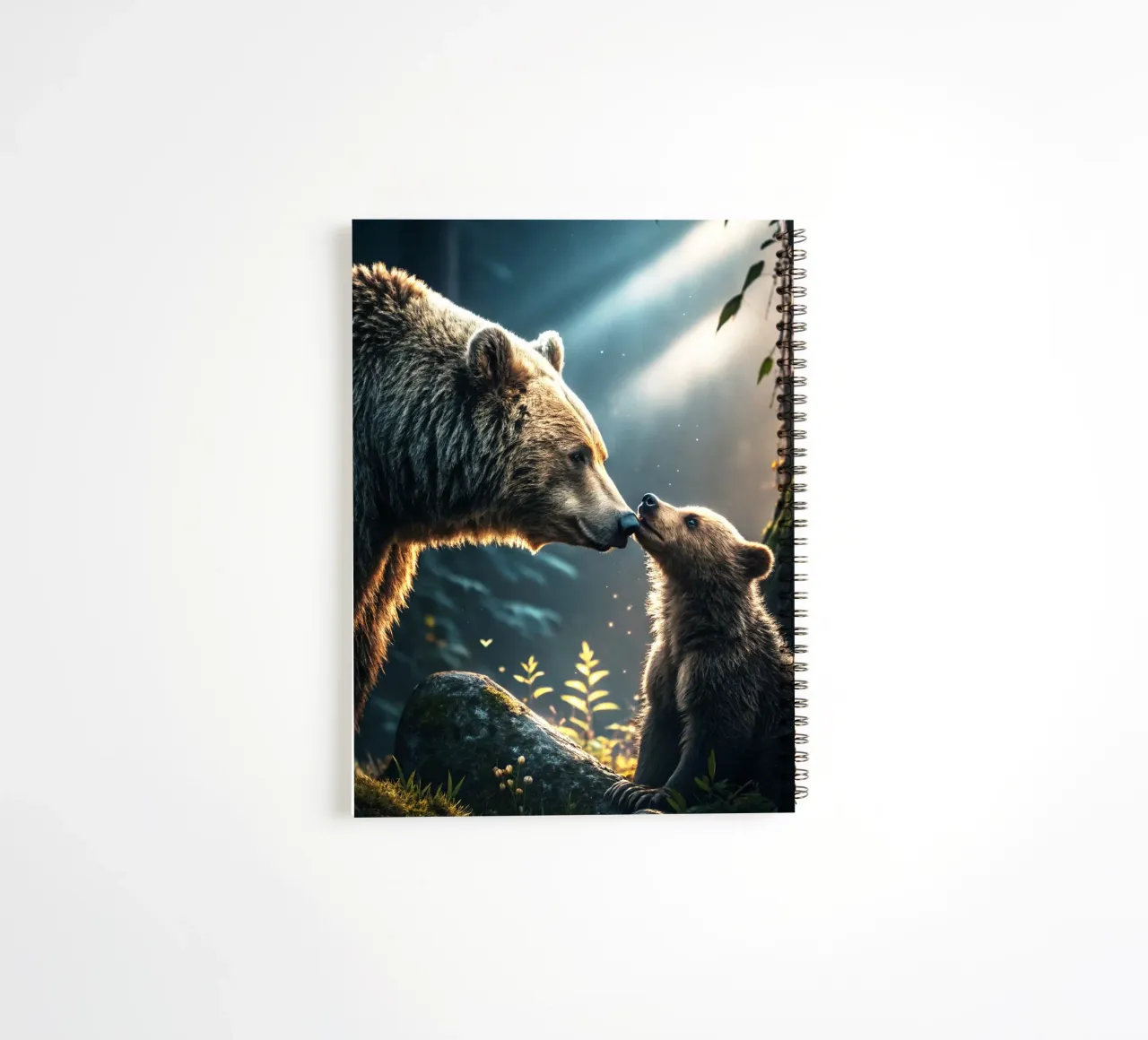 orso e cucciolo di orso nella foresta diario ad anelli da syabiqo