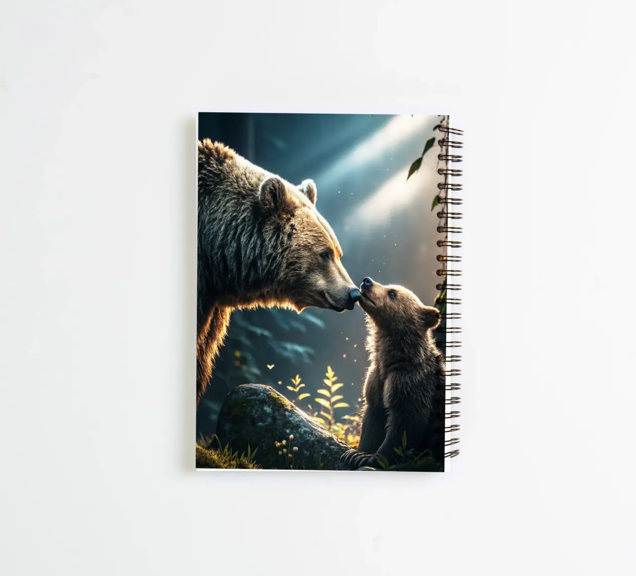 orso e cucciolo di orso nella foresta diario ad anelli da syabiqo