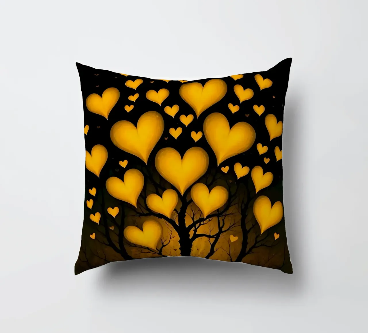 Cuori_8 cuscino da schwarz-gelb by LK
