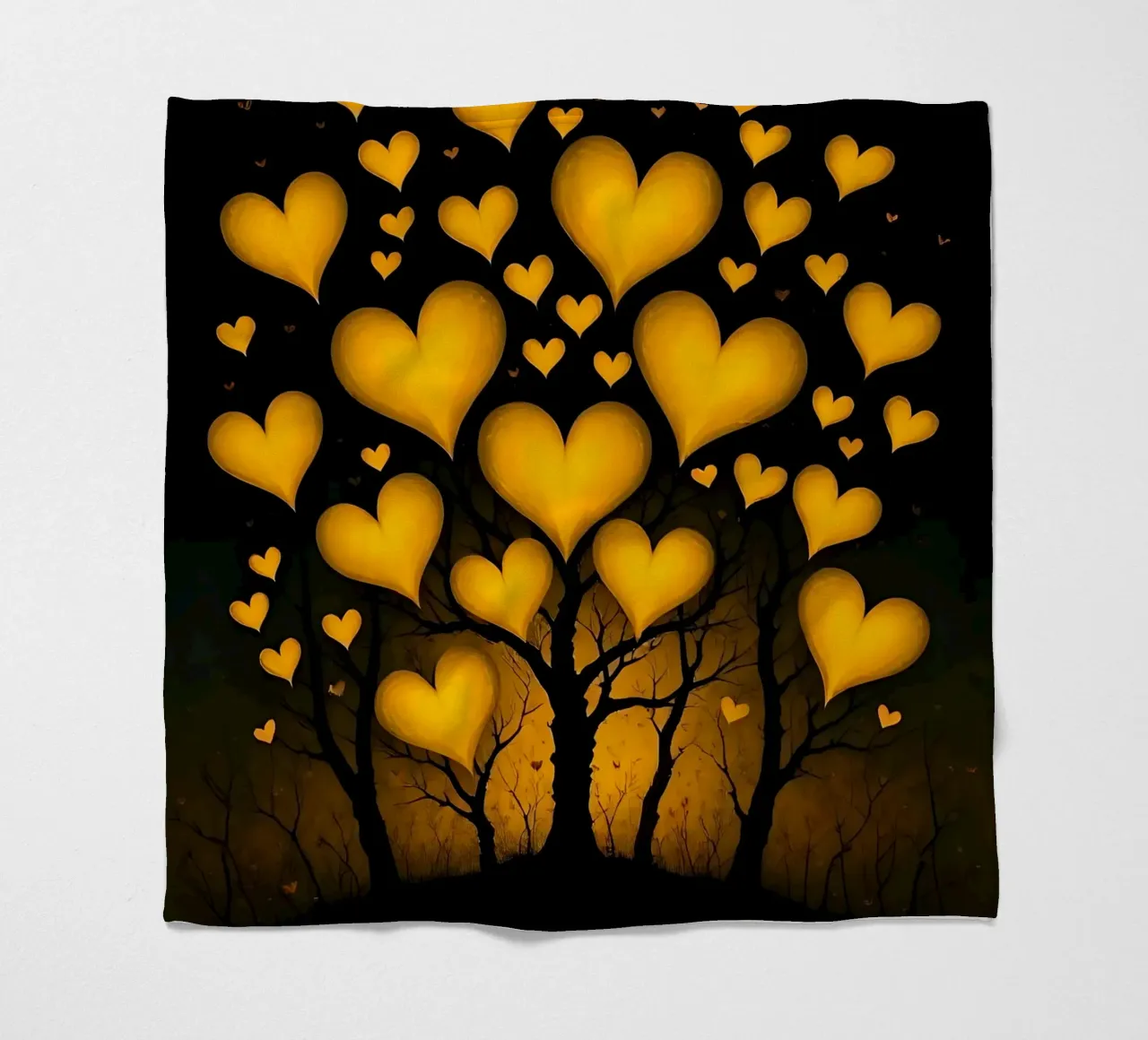 Cuori_8 coperta in pile da schwarz-gelb by LK