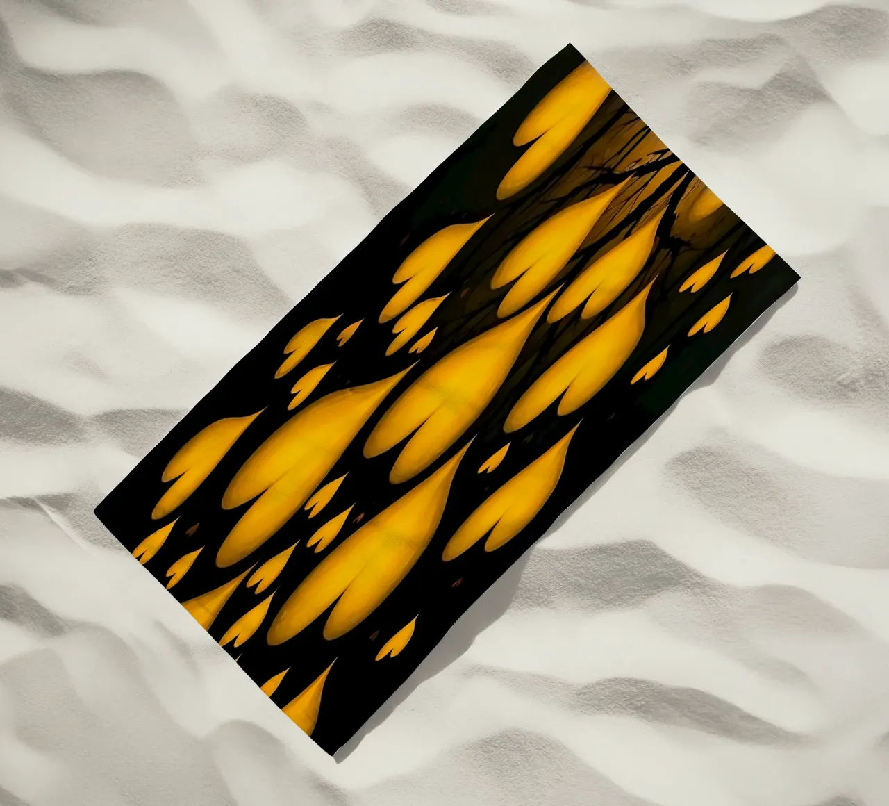 Cuori_8 telo mare da schwarz-gelb by LK