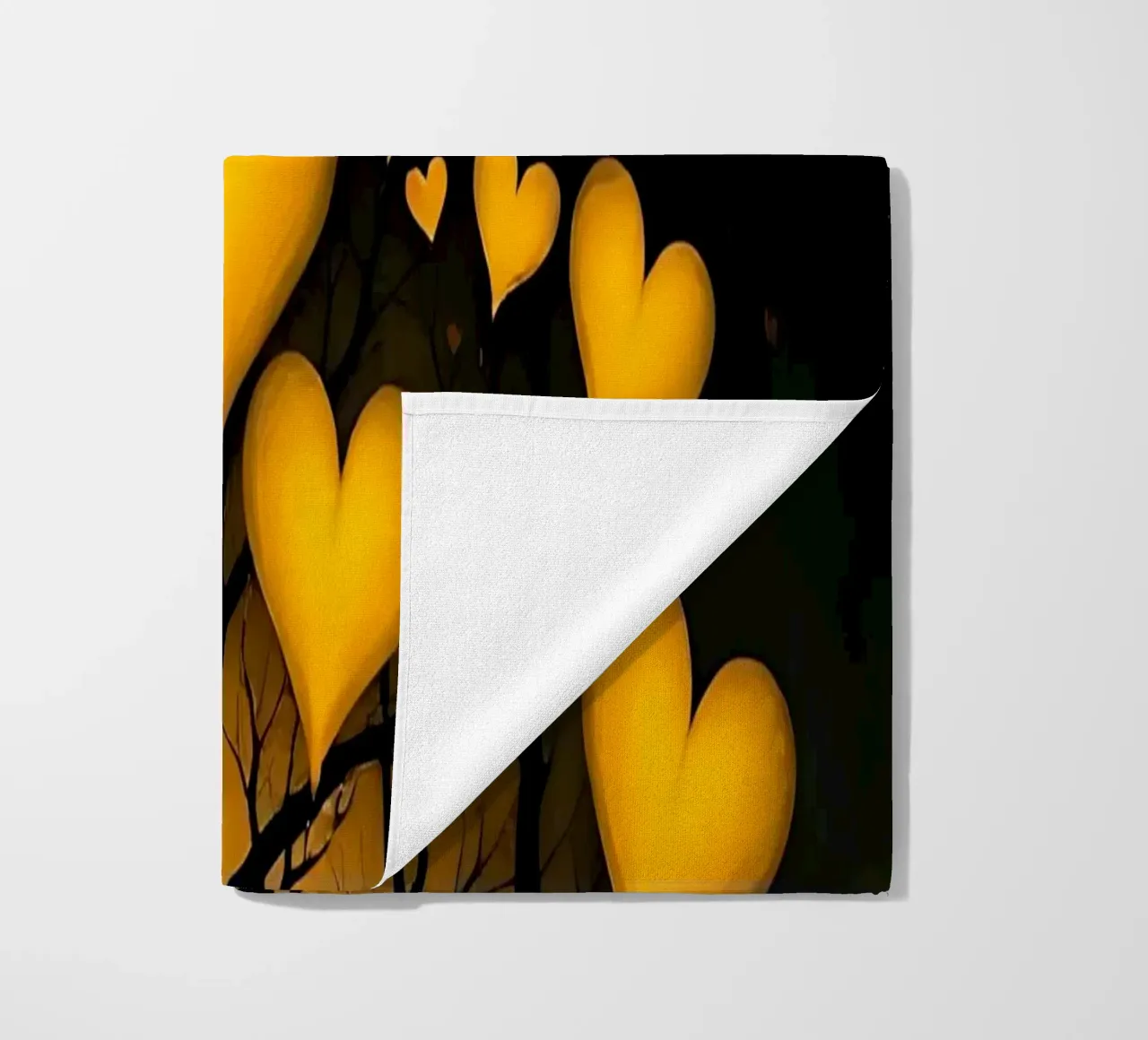 Cuori_8 telo mare da schwarz-gelb by LK