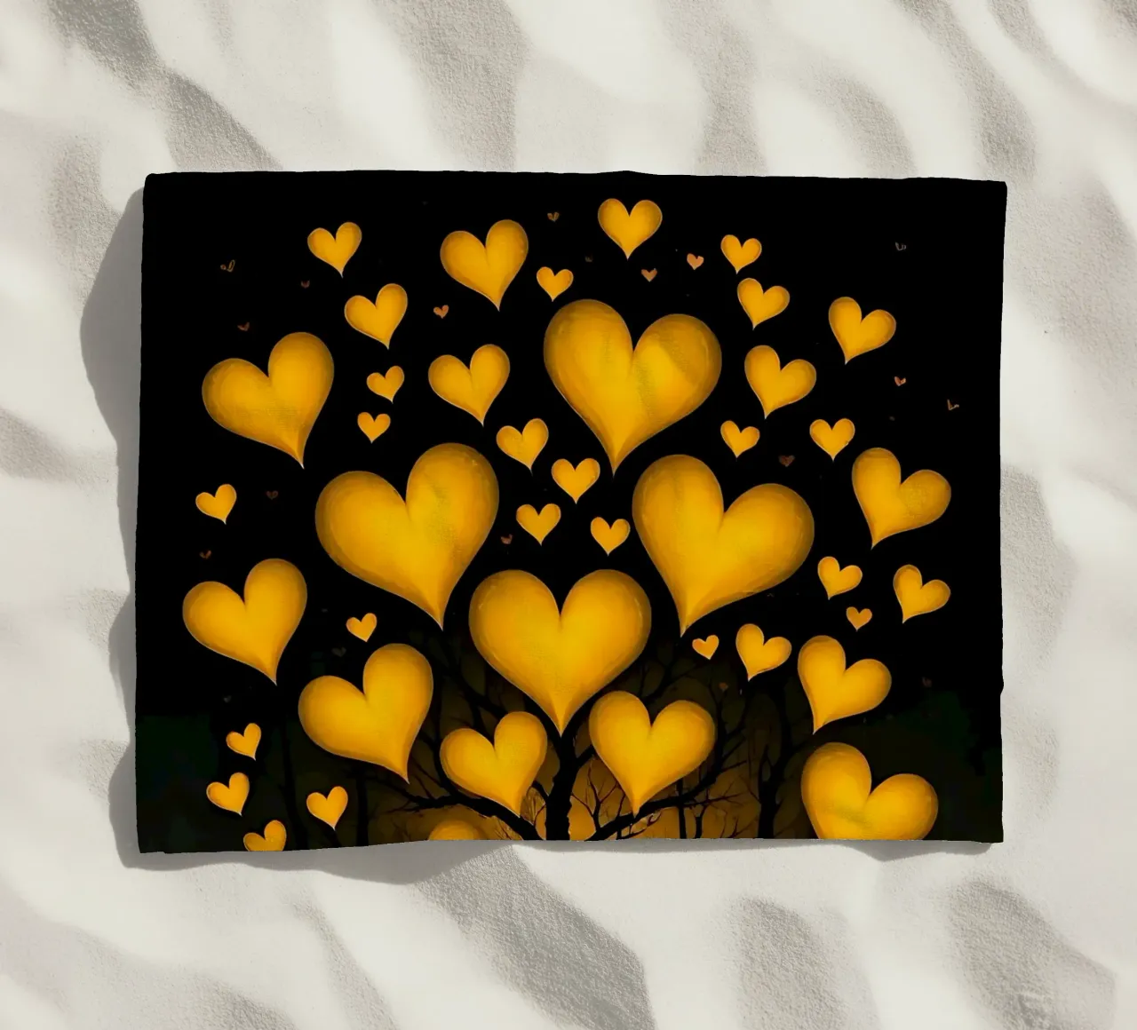 Cuori_8 telo mare da schwarz-gelb by LK