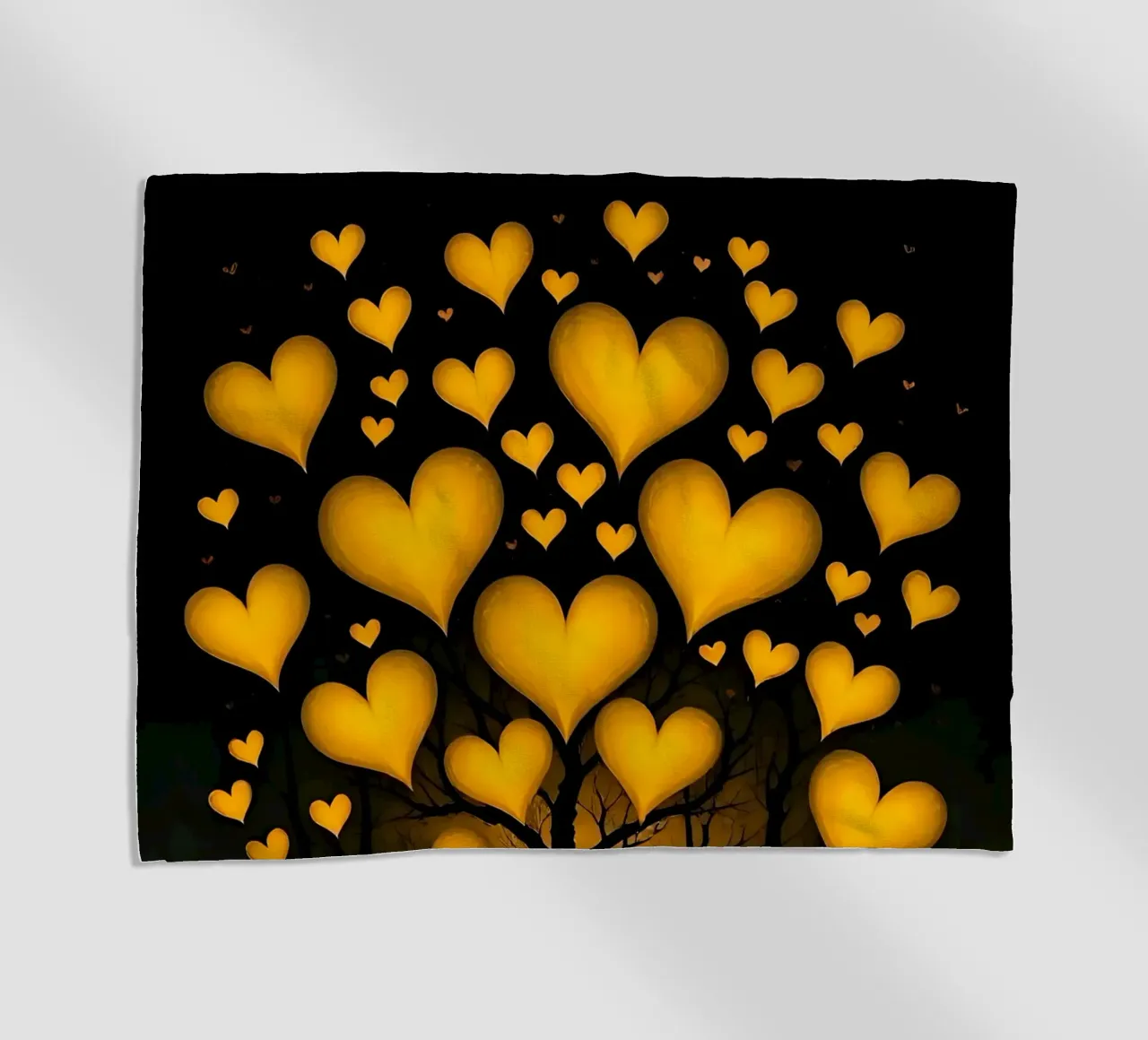 Cuori_8 telo mare da schwarz-gelb by LK