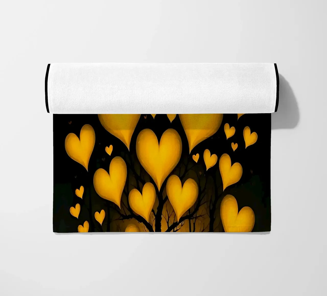 Cuori_8 telo mare da schwarz-gelb by LK