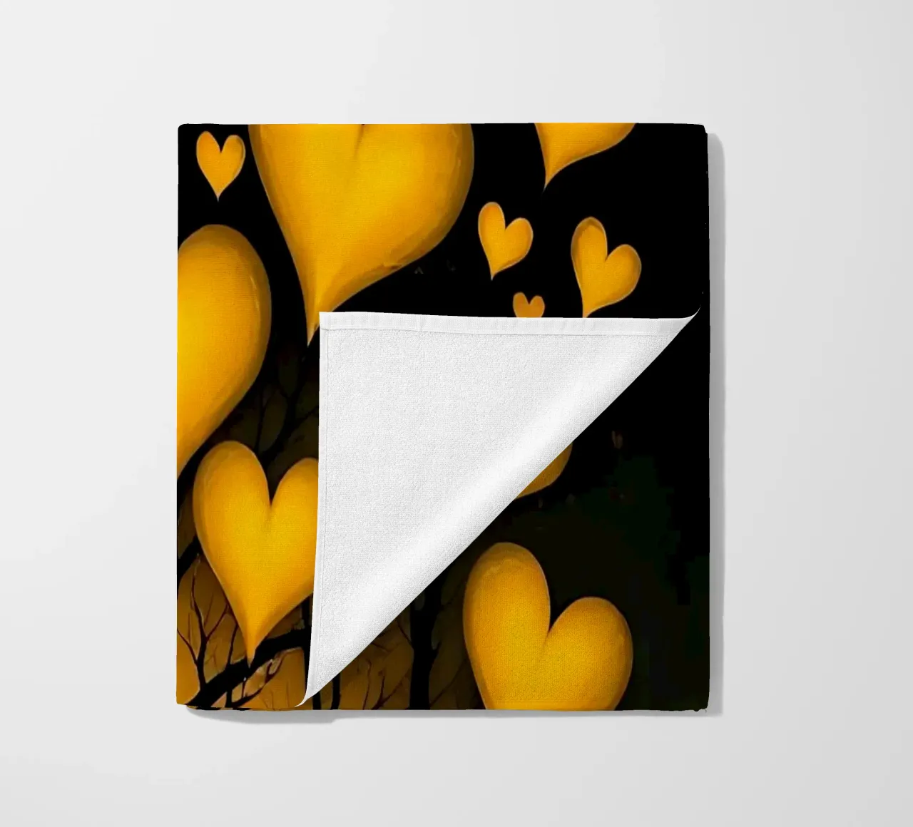 Cuori_8 telo mare da schwarz-gelb by LK