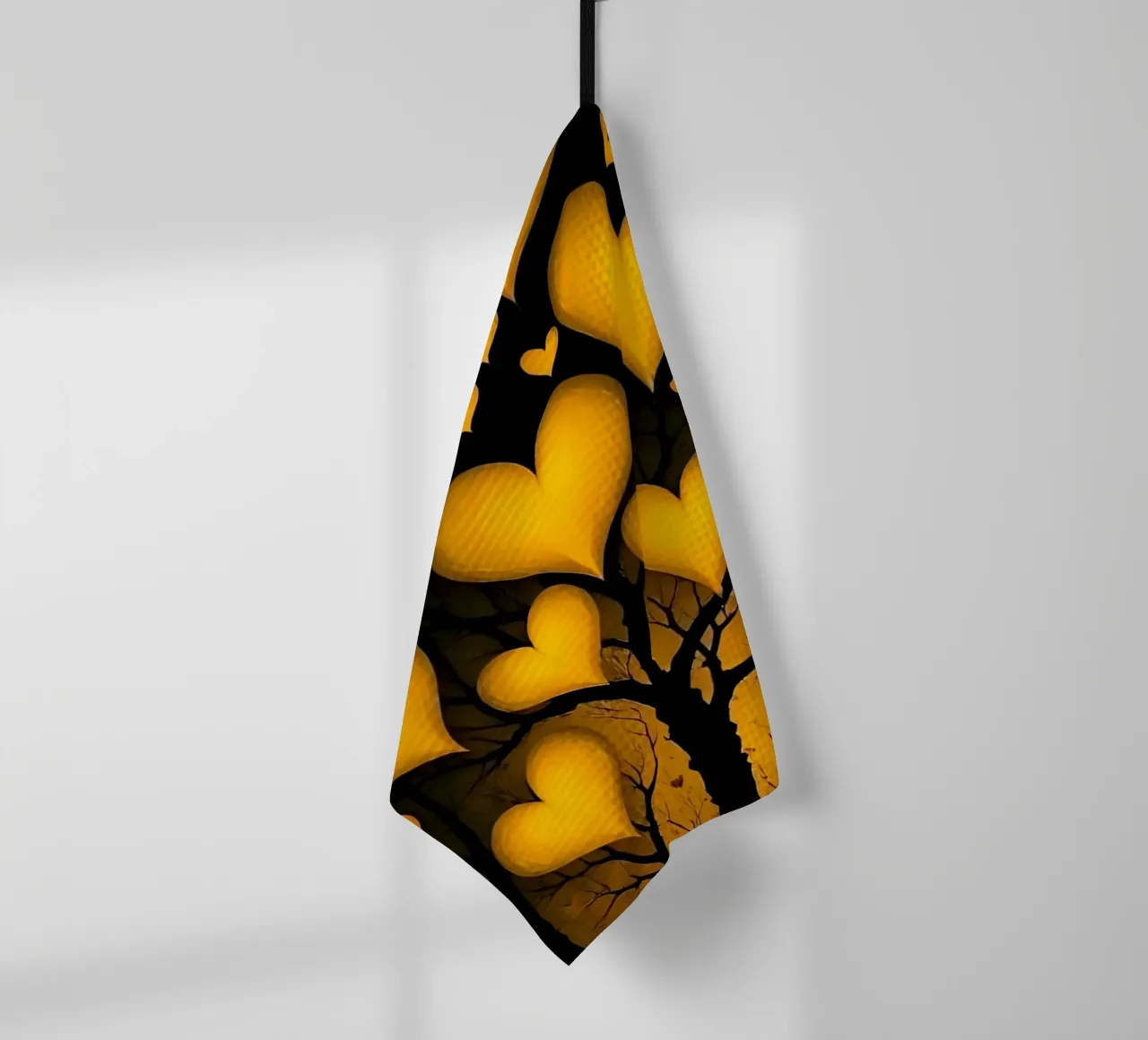 Coeurs_8 torchon de schwarz-gelb by LK