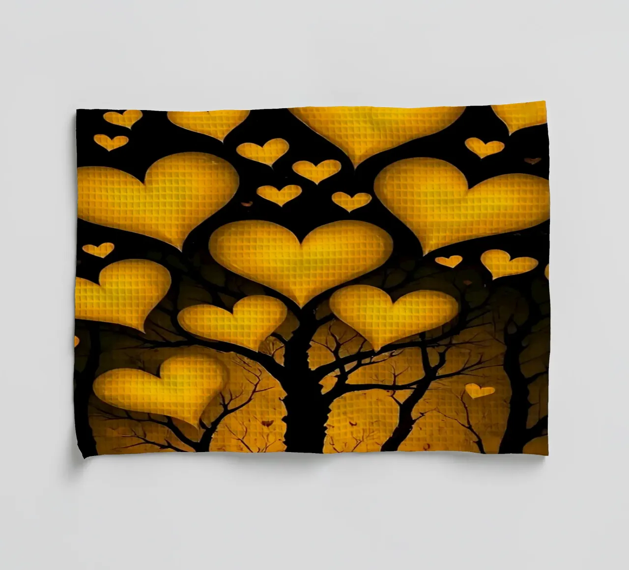 Coeurs_8 torchon de schwarz-gelb by LK