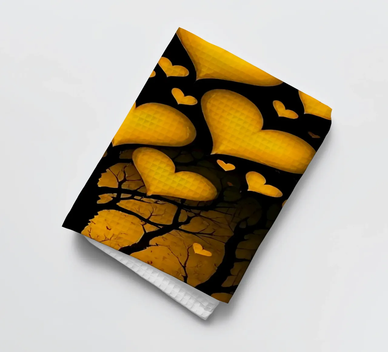 Coeurs_8 torchon de schwarz-gelb by LK