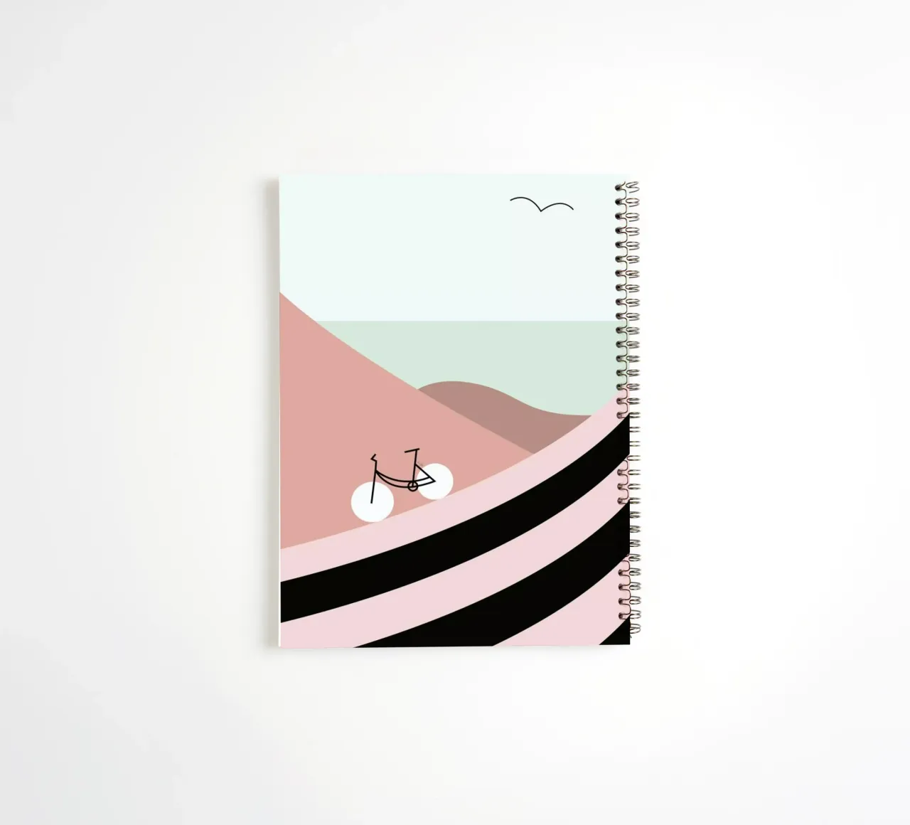 Lonely Bike spiral notebook by Linda Gobeta
