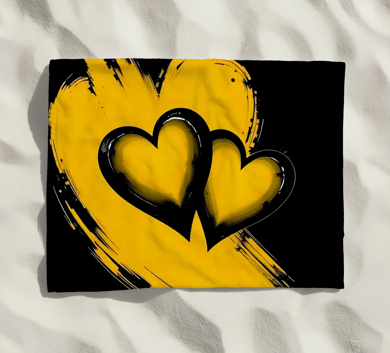 Cuori_9 telo mare da schwarz-gelb by LK