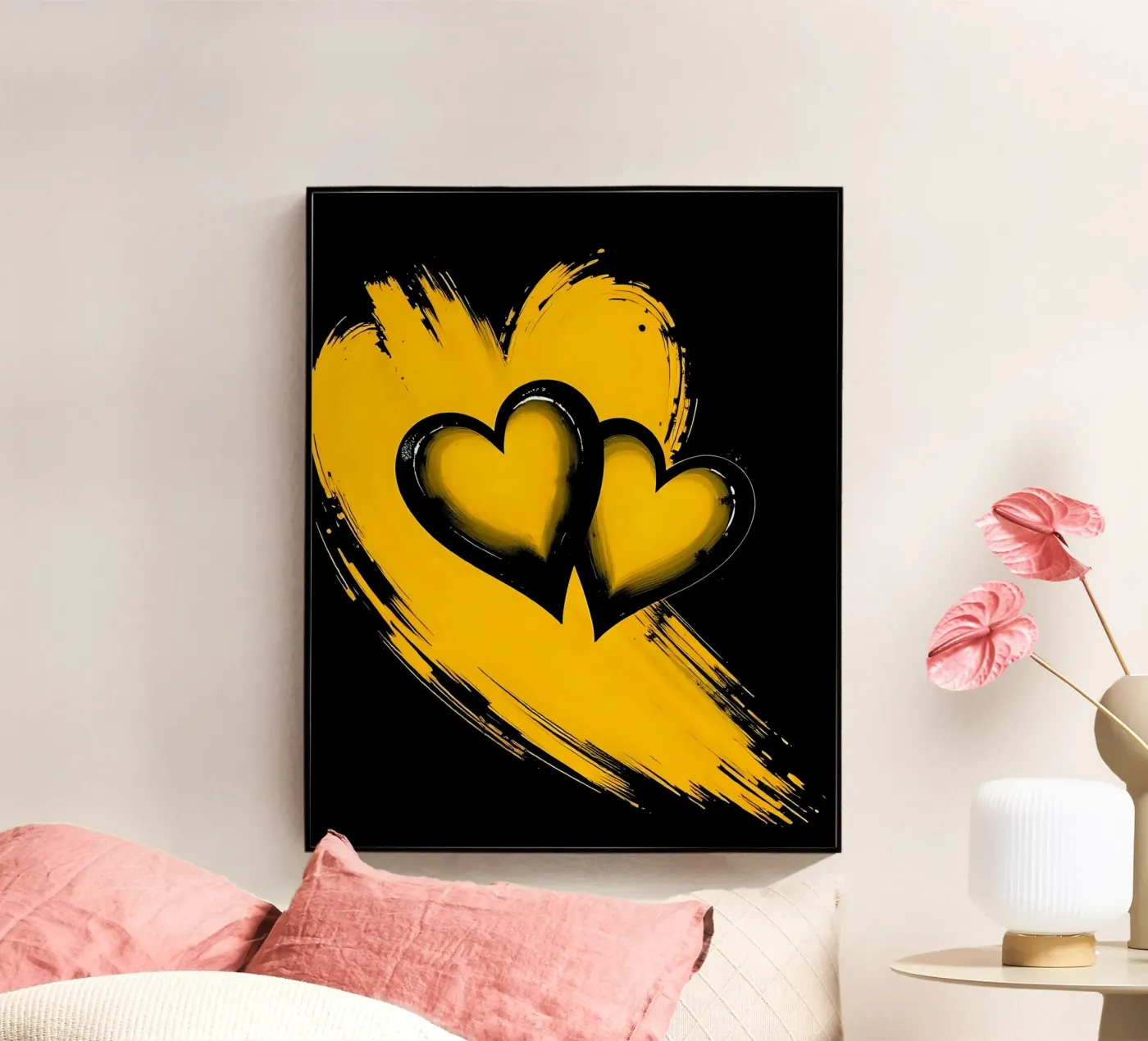 Hearts_9 plexiglas de schwarz-gelb by LK