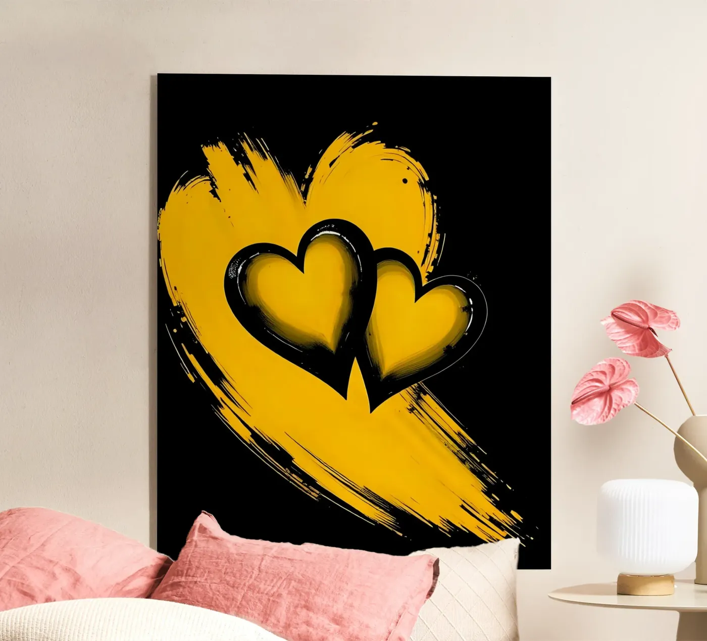 Hearts_9 plexiglas de schwarz-gelb by LK