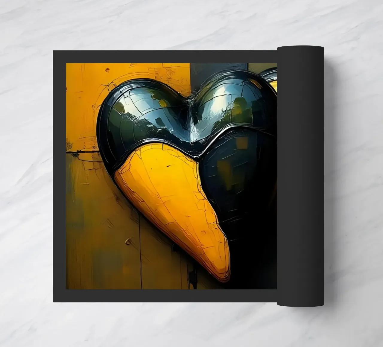 Cuori_10 zerbino da schwarz-gelb by LK