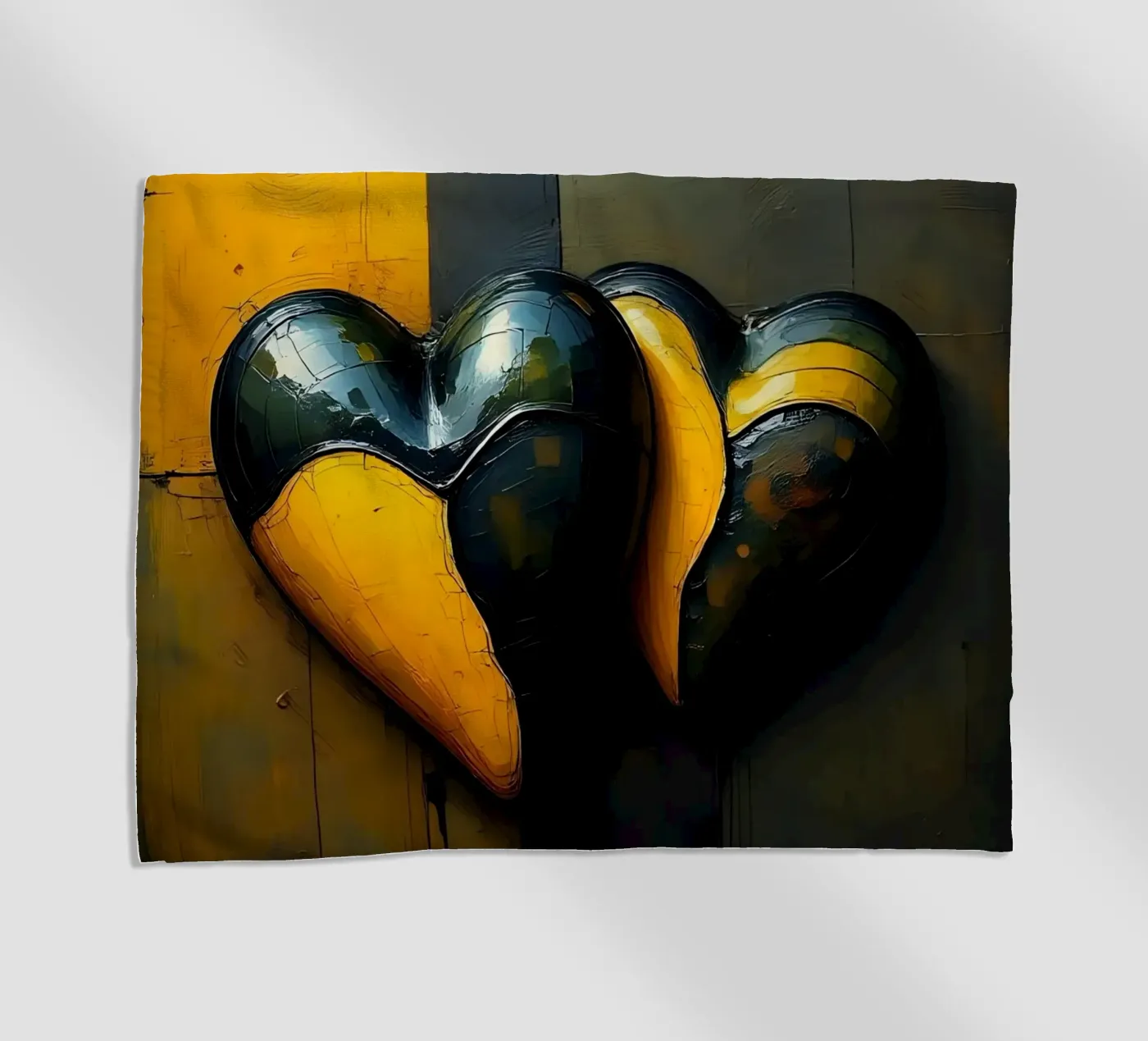 Cuori_10 telo mare da schwarz-gelb by LK