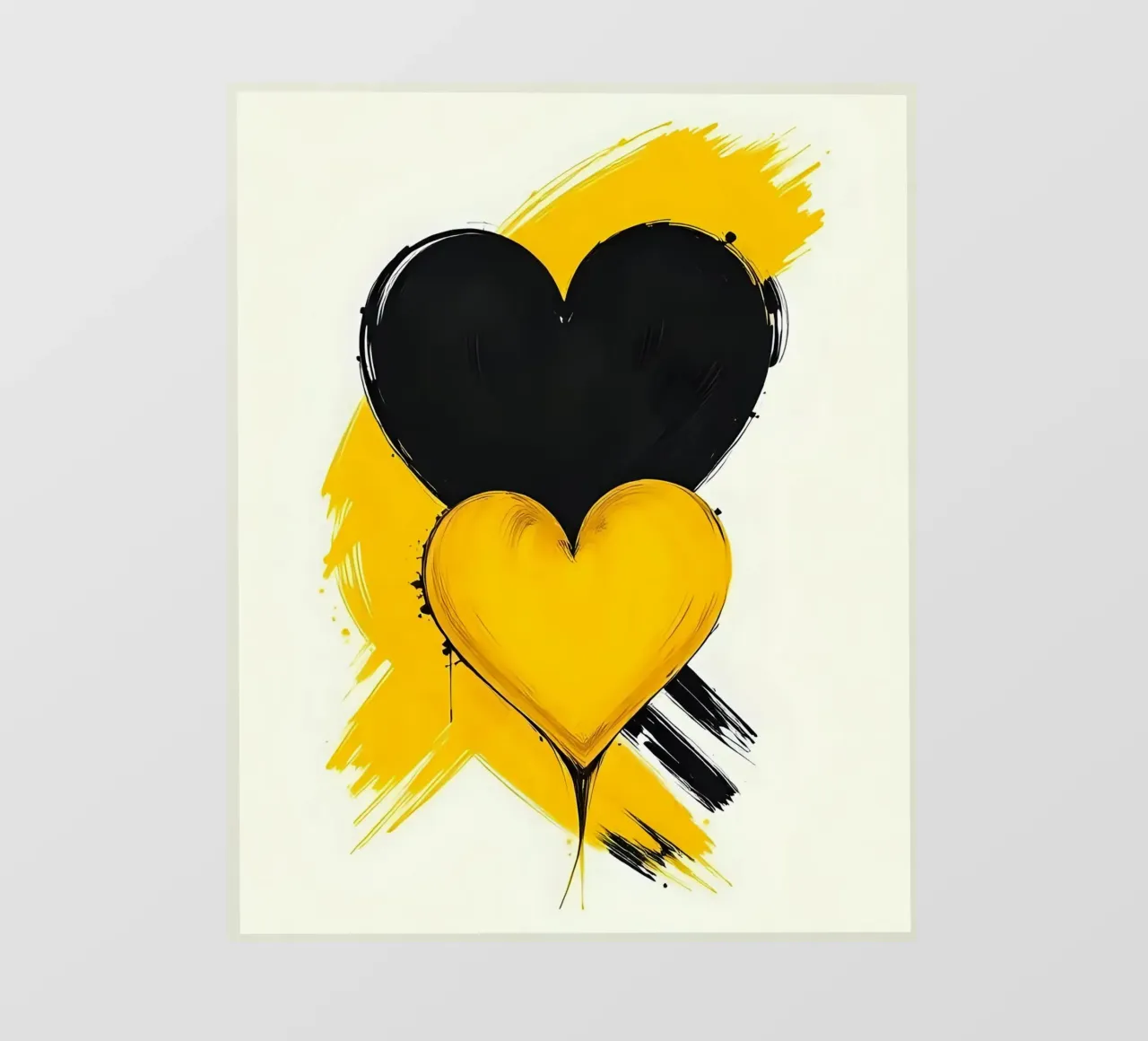 Cuori_11 telo in pvc da schwarz-gelb by LK
