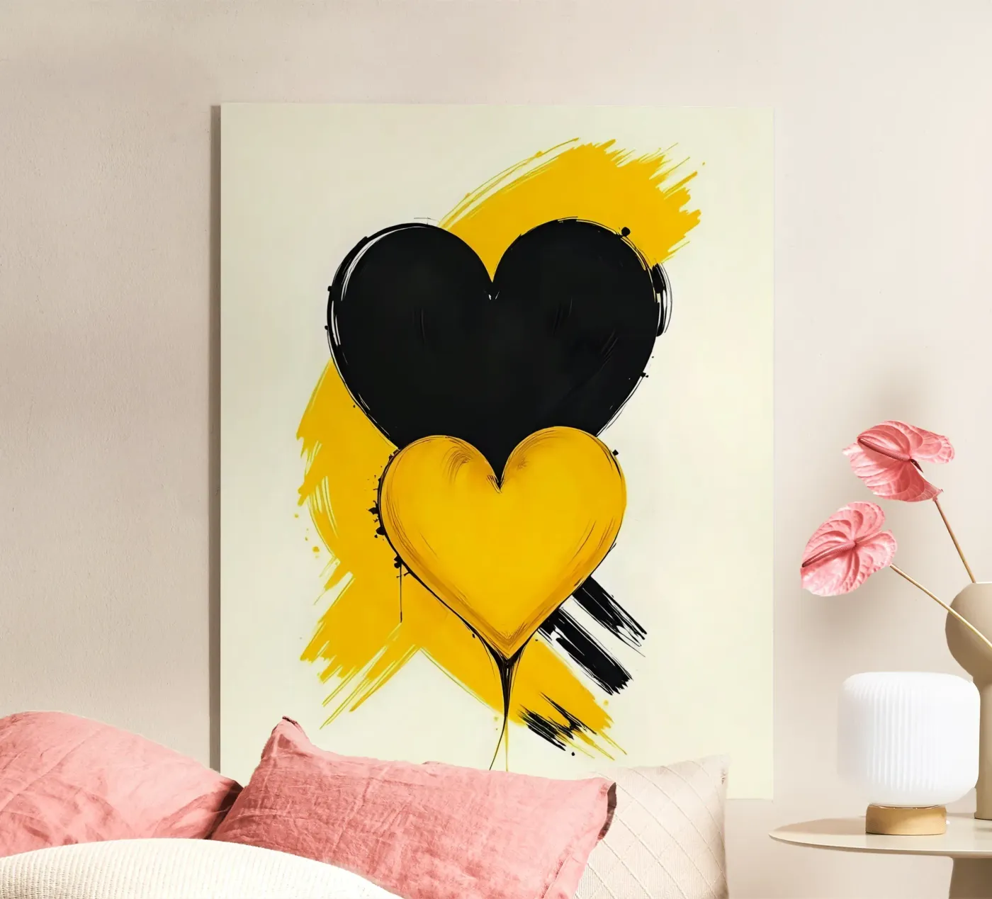 Hearts_11 acryl van schwarz-gelb by LK
