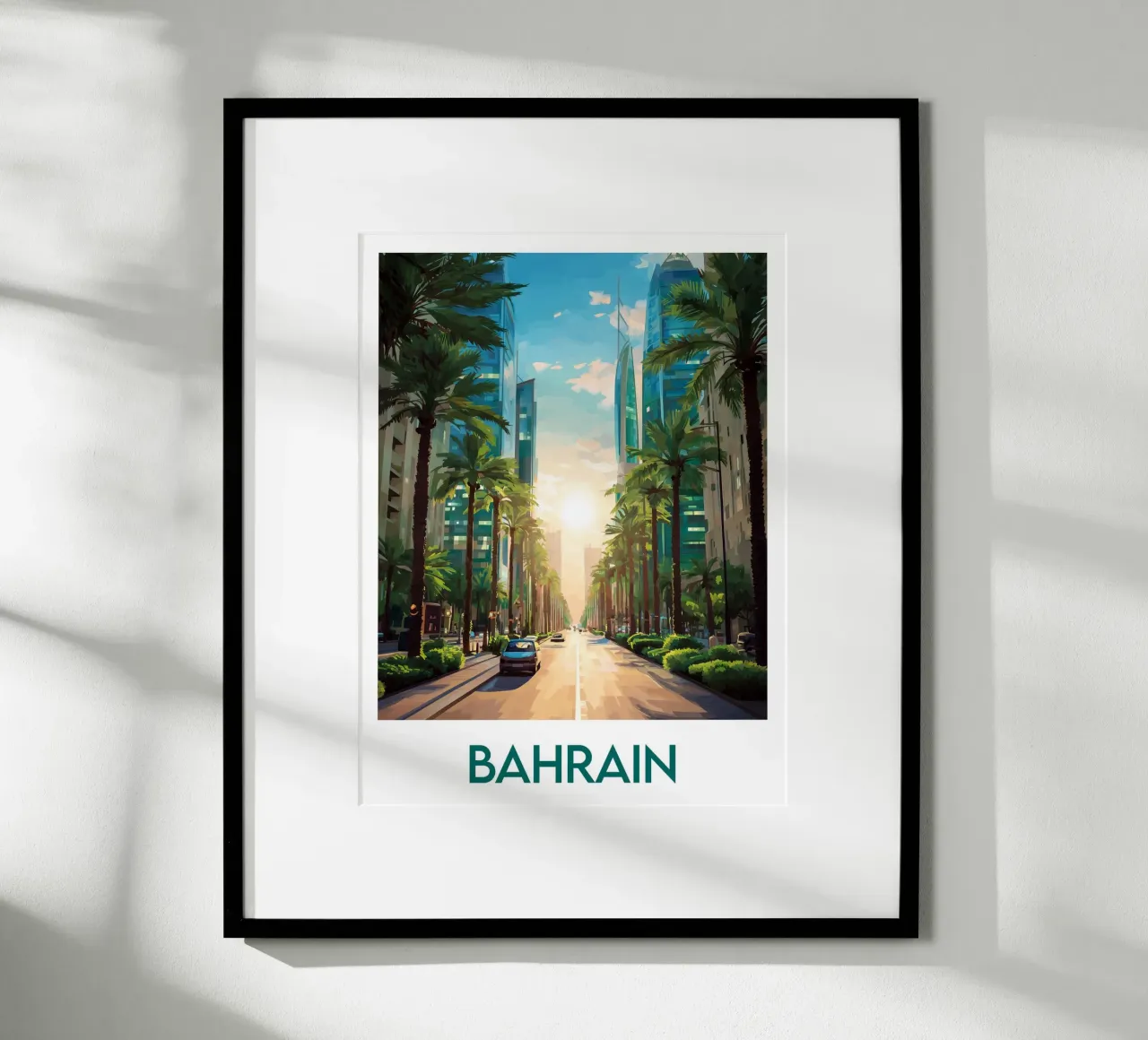 Affiche Bahrain poster con telaio in plastica da Frame the World