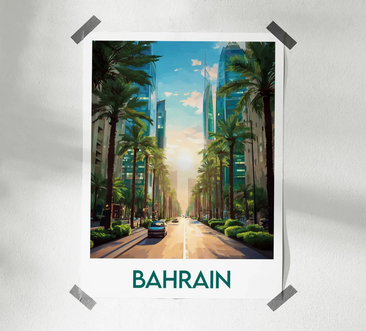 Affiche Bahrain poster con telaio in plastica da Frame the World