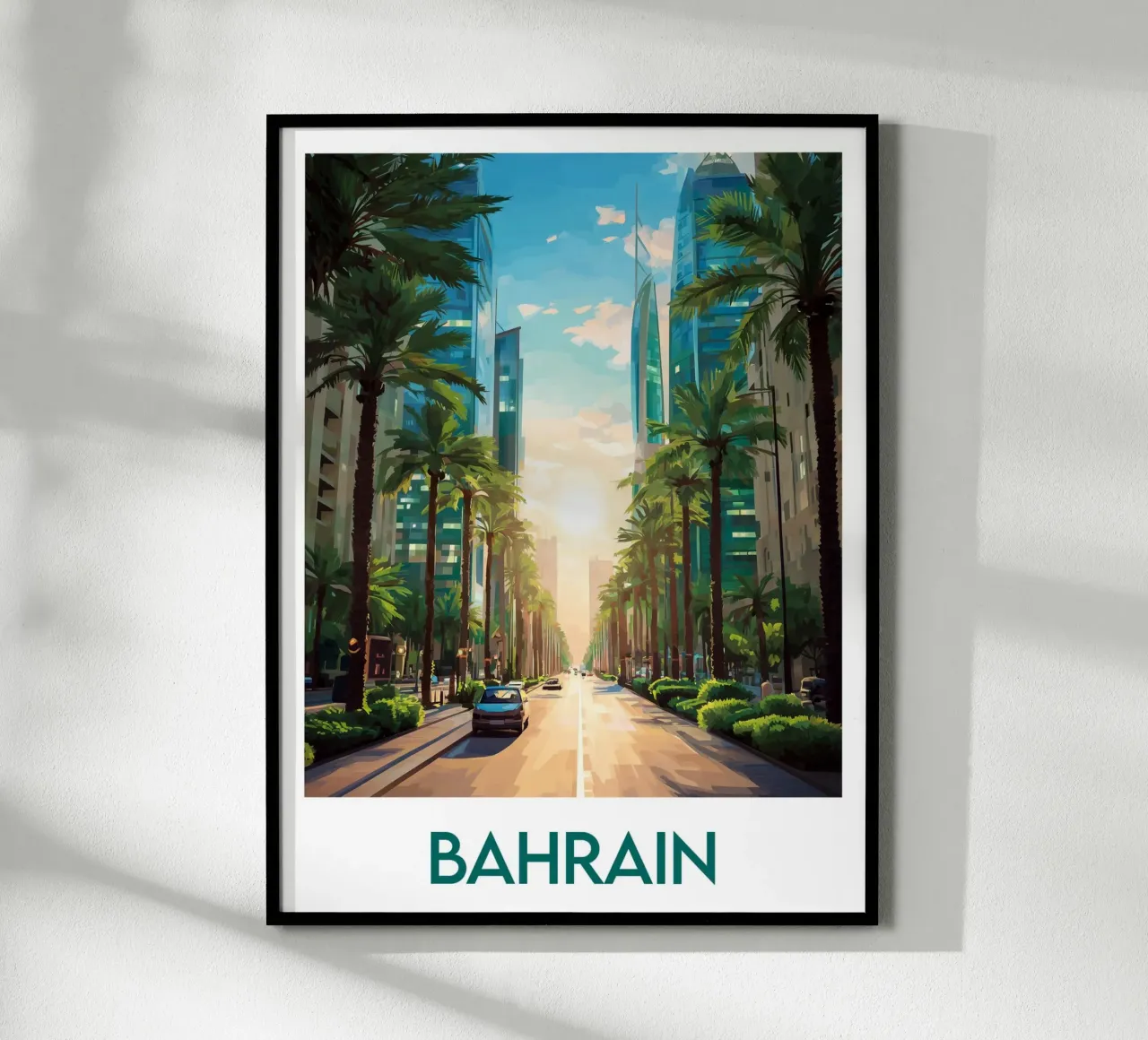 Affiche Bahrain poster con telaio in plastica da Frame the World