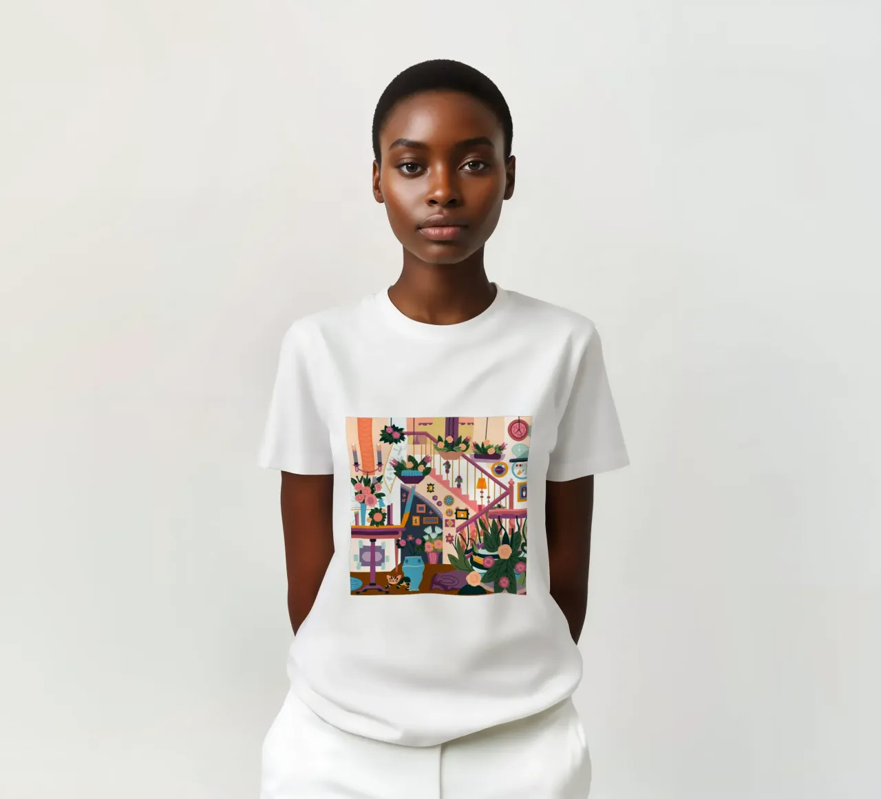 Scala incantata in fiore t-shirt da Lumina Vision