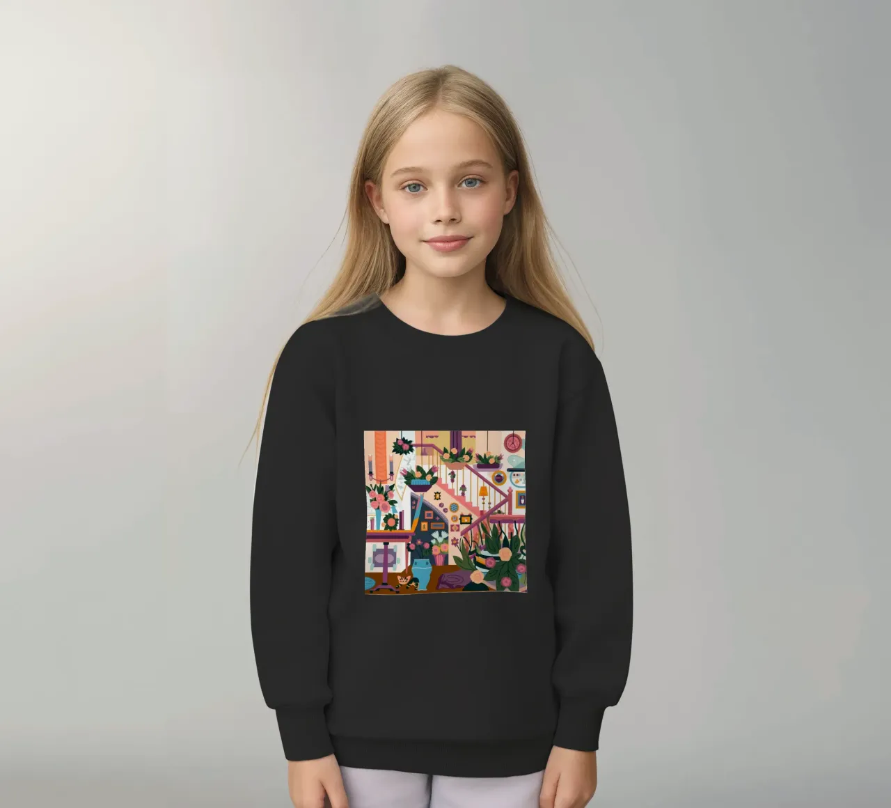 Scala incantata in fiore felpa bambino da Lumina Vision