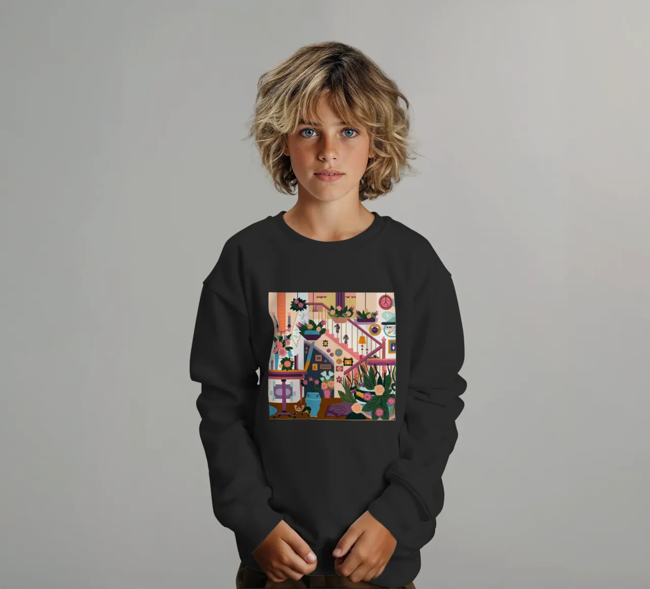 Scala incantata in fiore felpa bambino da Lumina Vision