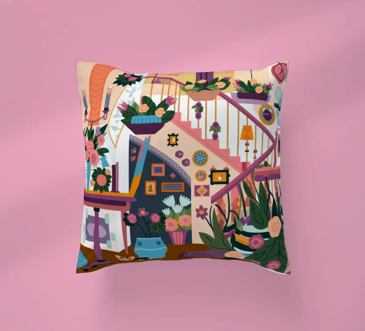 Scala incantata in fiore cuscino da Lumina Vision