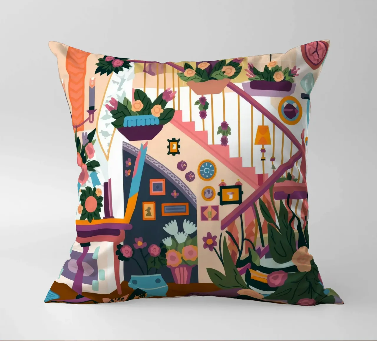 Scala incantata in fiore cuscino da Lumina Vision