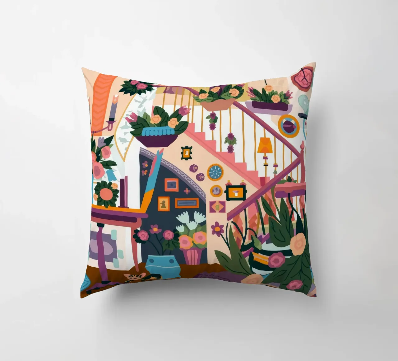 Scala incantata in fiore cuscino da Lumina Vision