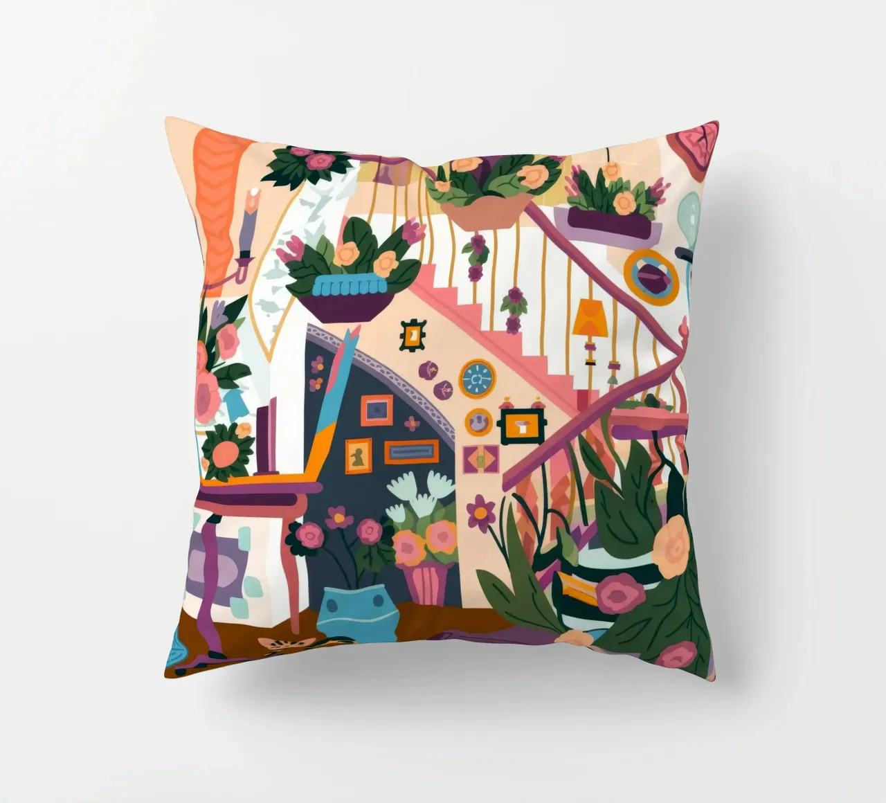 Scala incantata in fiore cuscino da Lumina Vision