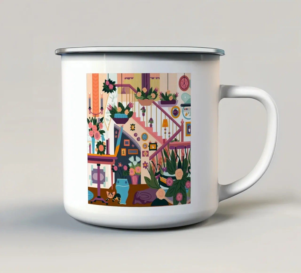 Verzauberte Treppe Blüte Emaille Tasse von Lumina Vision