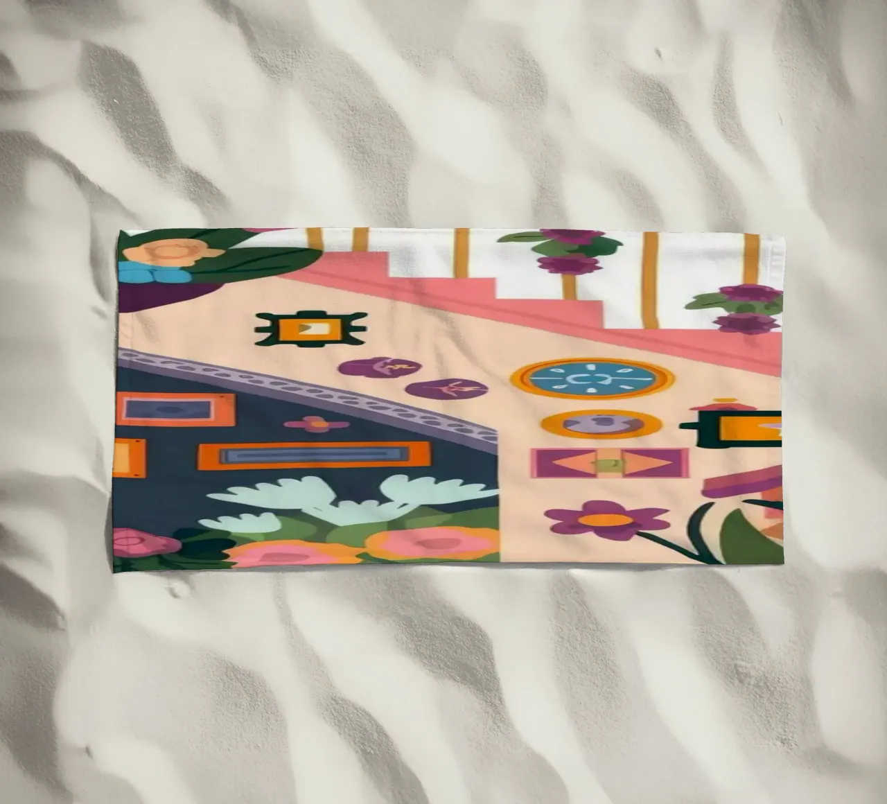 Enchanted Staircase Bloom beach towel by Lumina Vision