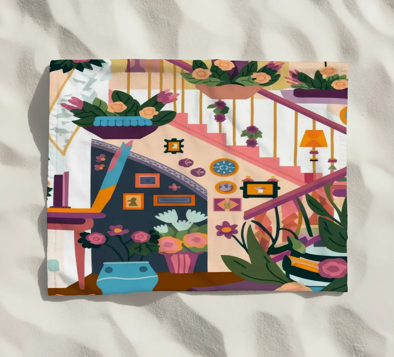 Scala incantata in fiore telo mare da Lumina Vision