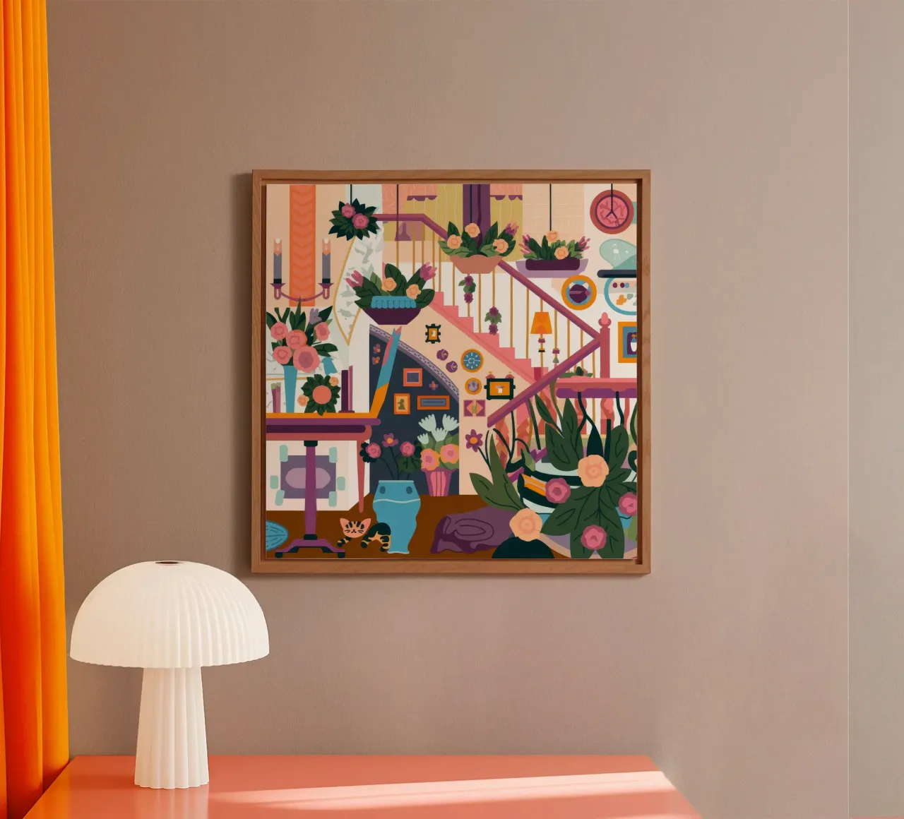 Scala incantata in fiore alluminio dibond da Lumina Vision