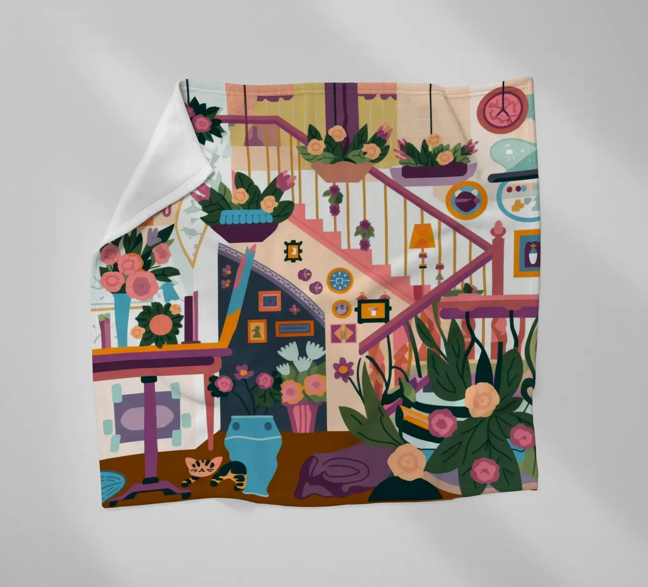 Scala incantata in fiore coperta in pile da Lumina Vision